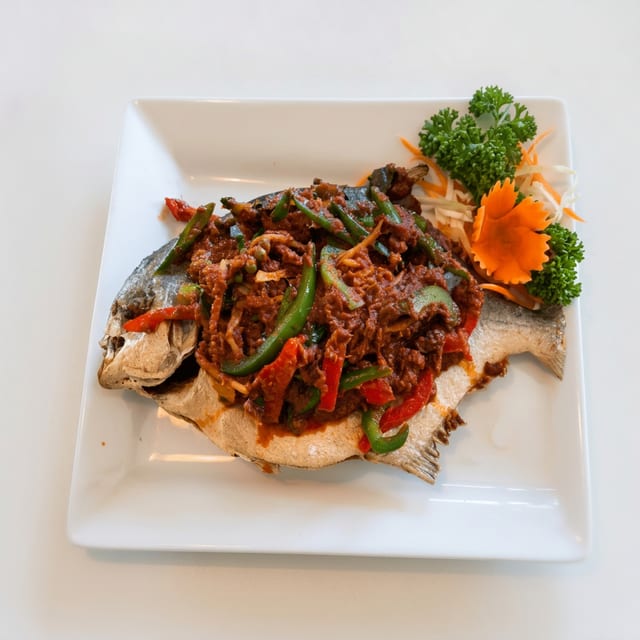 Fish with Thai Herbal Sauce.