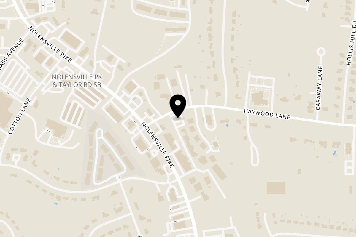 Map showing the location of Bangkokville on 395 Haywood Ln in Nashville